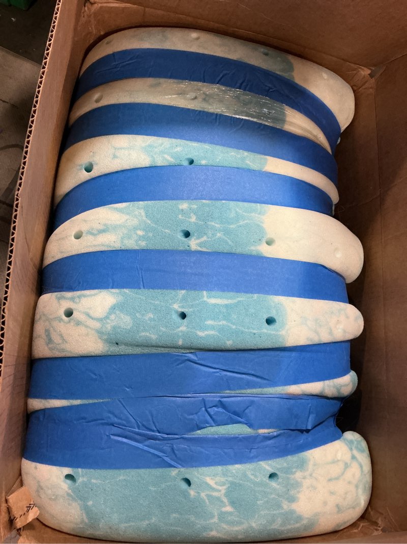 Condition photo showing Good Condition for Novilla King Memory Foam Mattress Topper 3 Inch, Cooling Gel Infused, Ventilated Pressure Relief Pad, Medium Comfort for Sofa, RV, Camper, Dorm Room 3 Inch Blue King