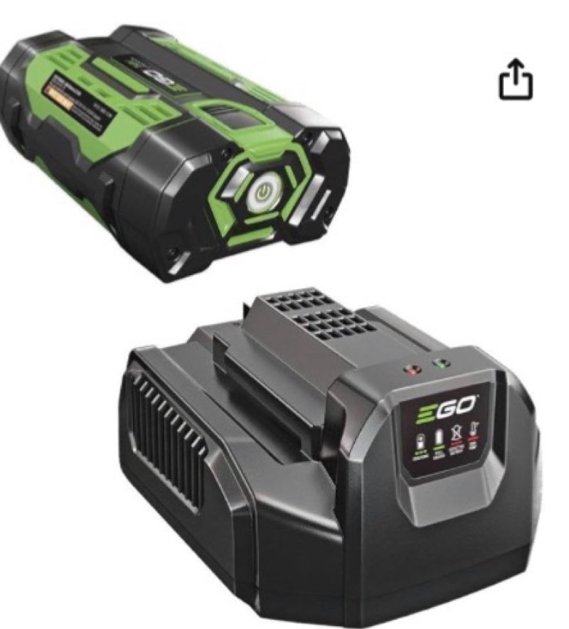 ego power+ battery and charger kit ba1400 56v 2.5ah lithium-ion battery set
