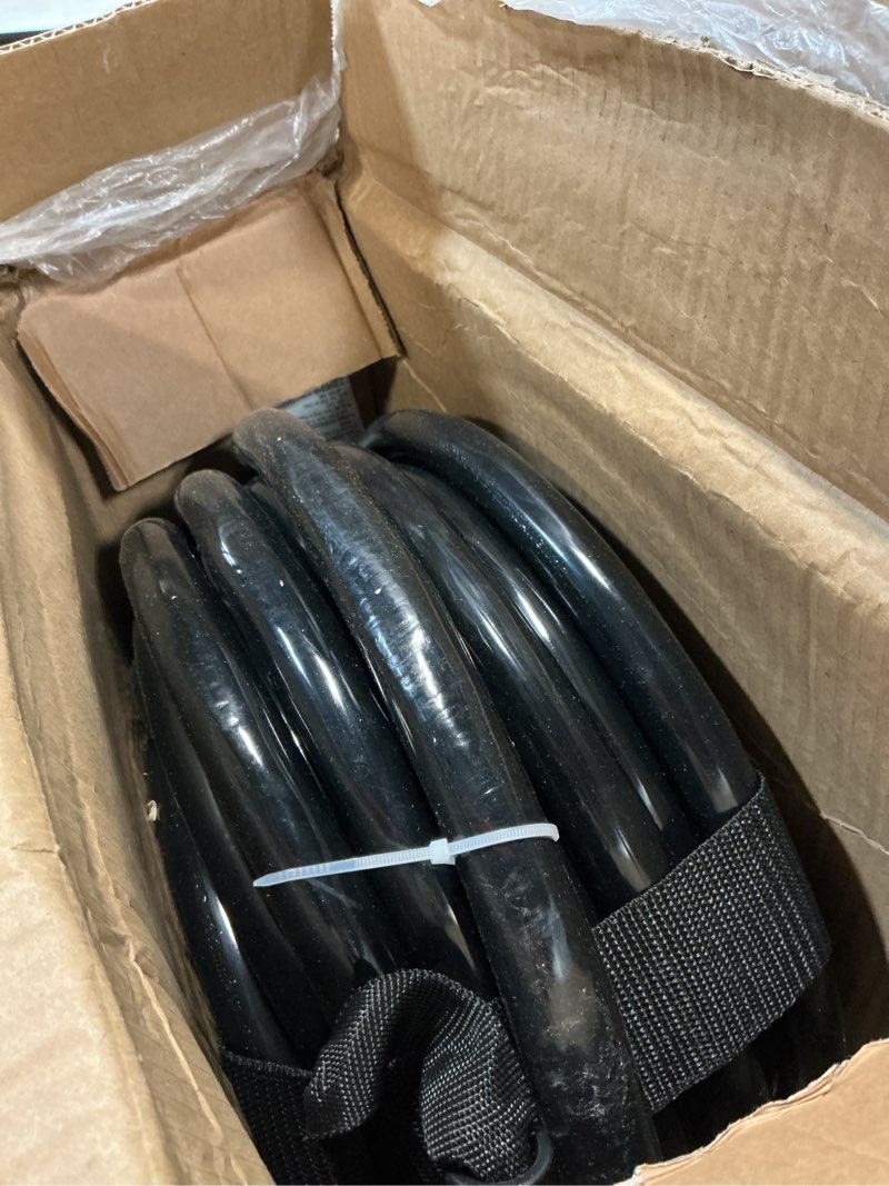 Condition photo showing As Is for 50 Amp Generator Cord, 50FT 50 Amp RV Extension Cord with Twist Lock, Generator Cable 50A 4 Prong Yellow, NEMA 14-50P/SS2-50R Heavy Duty STW Wire for RV Camper & House