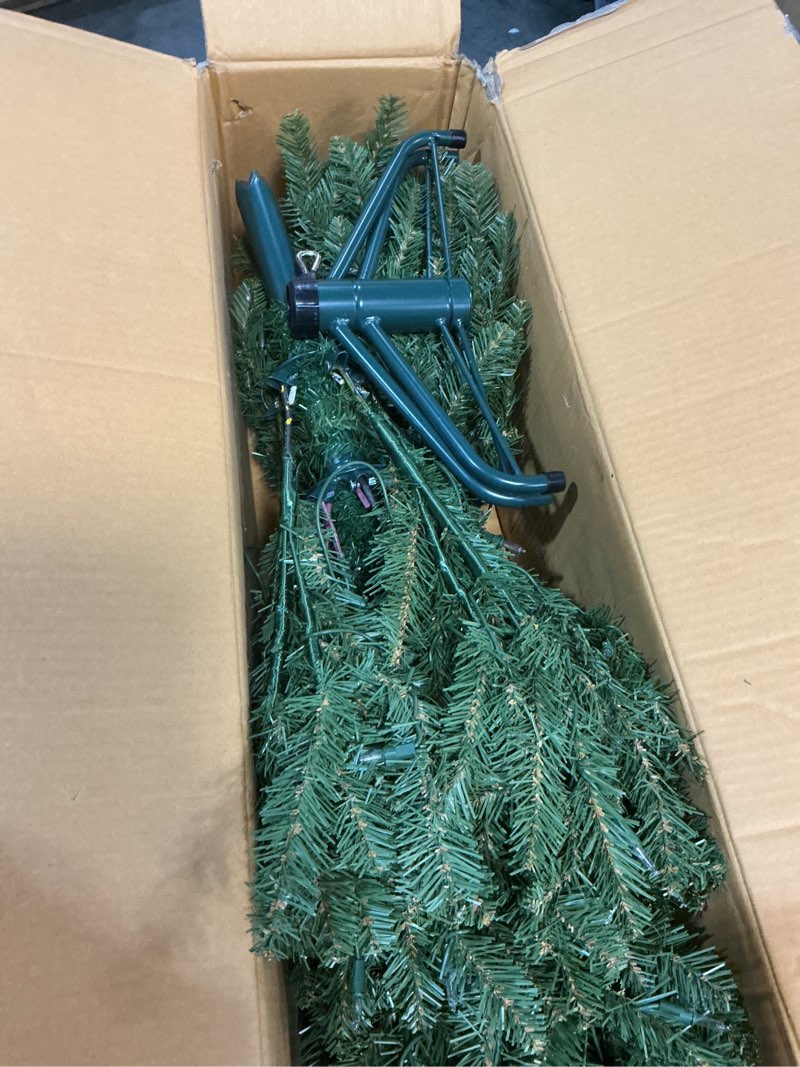 Condition photo showing Good Condition for National Tree Company 4 ft Pre-Lit Dunhill Fir Mini Artificial Christmas Tree, 200 Clear Lights, 559 Tips, Includes Stand, Green