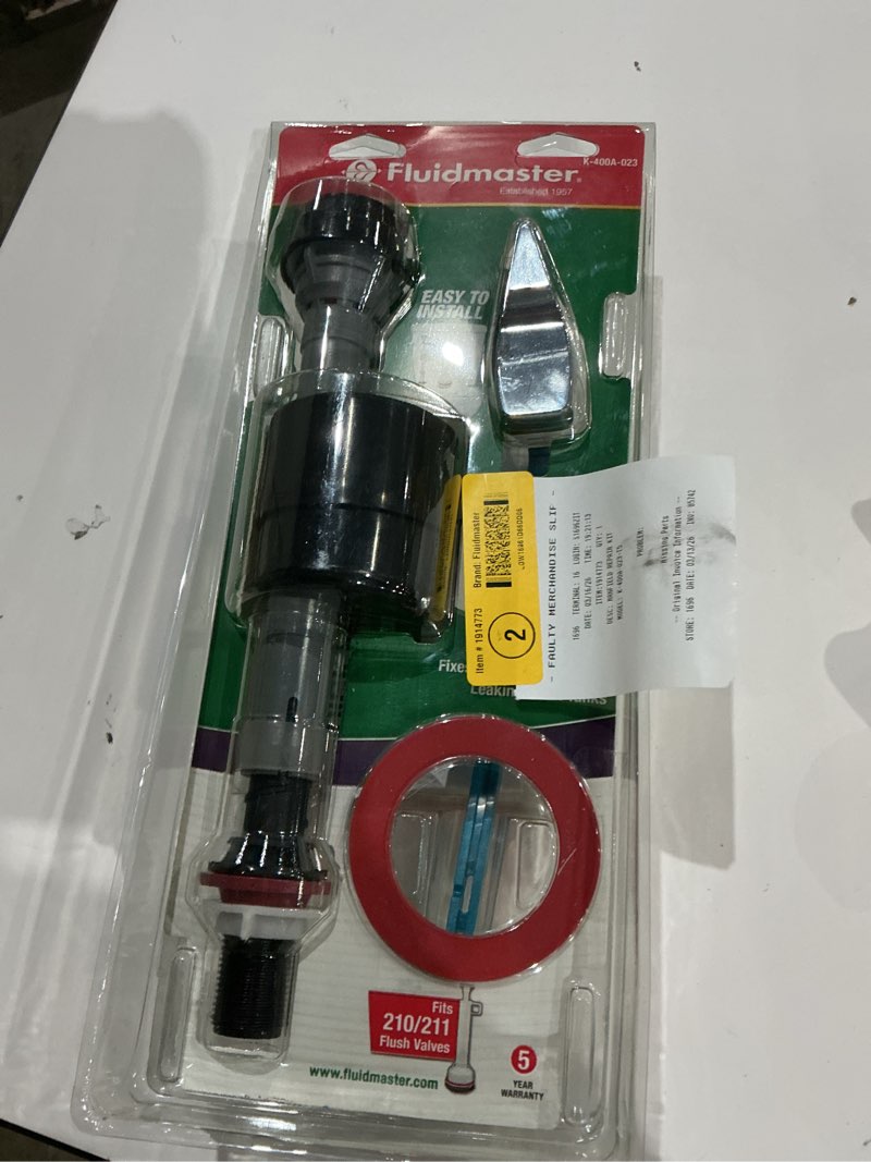 Condition photo showing As Is for fluidmaster k-400a-023 mansfield toilet fill valve and flush valve seal repair kit multicolor