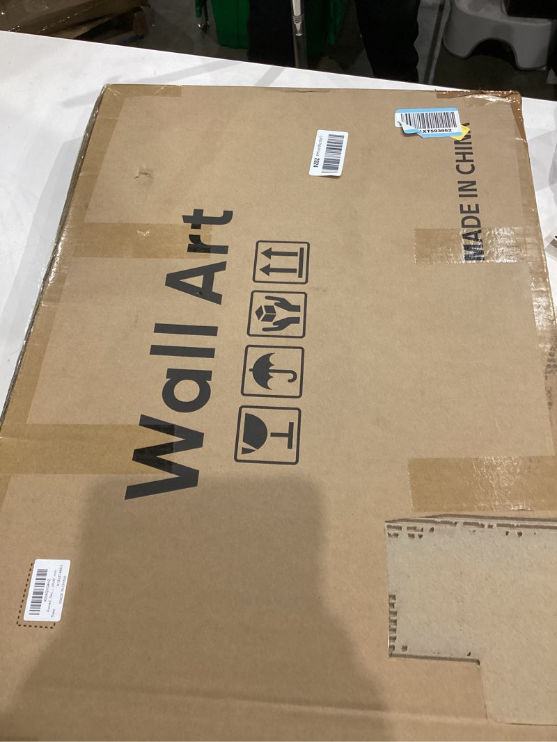 Condition photo showing As Is for Framed Neutral Abstract Landscape Wall Art for Bedroom, Set of 2 Tree Canvas Large Artwork for Living Room Walls, Modern Nature Scenic Paintings Prints for Office Hallway Home Wall Decor, 20x30 Inch 20" W x 30" H x 2Pcs 2 Piece with Mat-Landsacpe