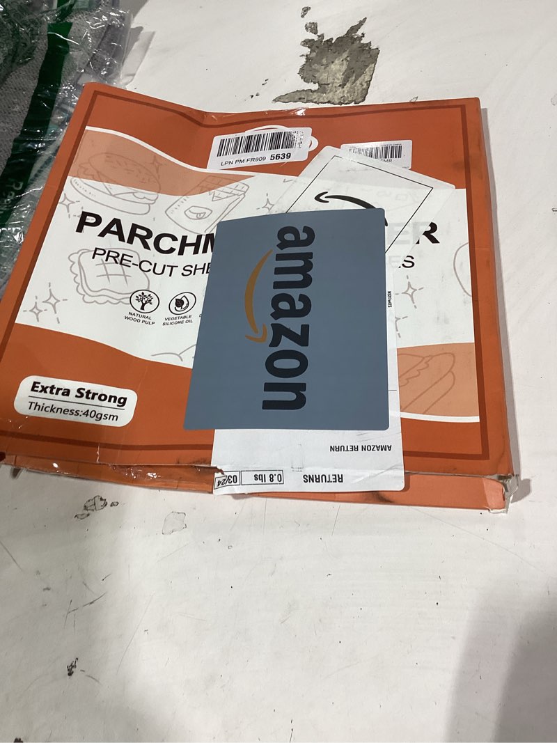 Condition photo showing New/Like New for 100pcs non-stick parchment paper rounds - 12 inch precut for baking, tortilla press, cake pan, electric grill white-without holes 12 inch