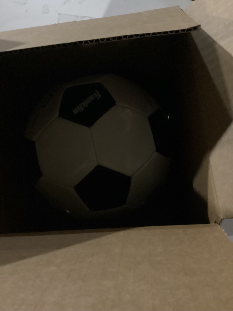 Condition photo showing New/Like New for franklin sports soccer balls - youth & adult - sizes 3, 4 & 5 - single & bulk packs - black & white size 3 - 1 inflated ball
