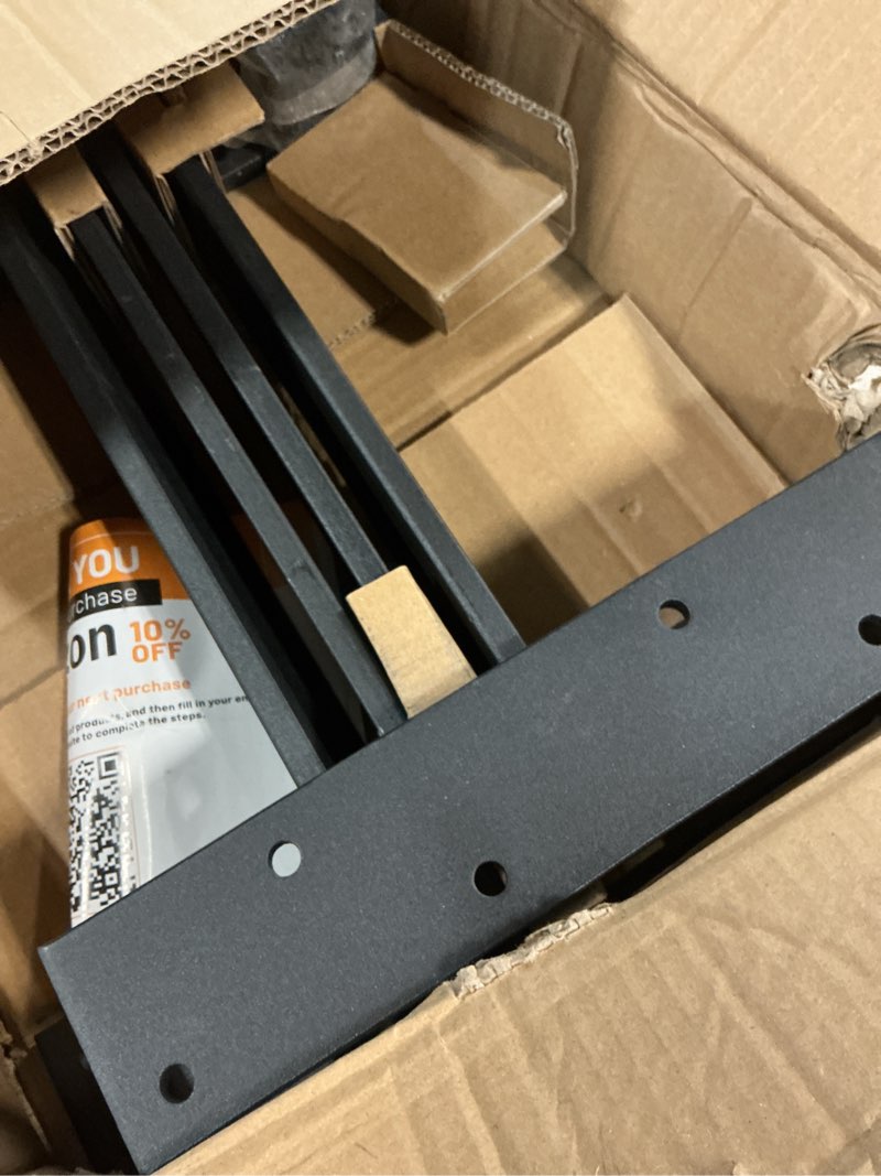 Condition photo showing Good Condition for 3/8" thick heavy-duty floating shower bench brackets - 16" l x 2.5" w wall mount bracket, free hanging t shelf support brackets for vanity, granite countertops, dishwashers,bench seats (4-pack) 16inch 4pack