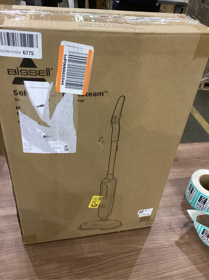 Condition photo showing As Is for BISSELL Spinwave SmartSteam All-in-One Scrubbing and Sanitizing Electric Hard Floor Mop w/LED Headlights & Swivel Steering 3897A