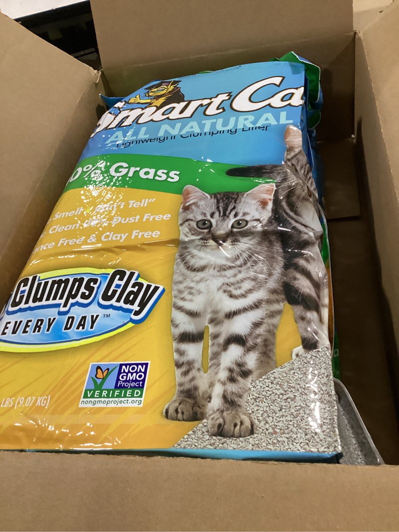 Condition photo showing New/Like New for smartcat all natural clumping cat litter, 20 pound (320oz 1 pack) - alternative to clay and pellet litter - chemical and 99% dust free - unscented and lightweight 20-pound