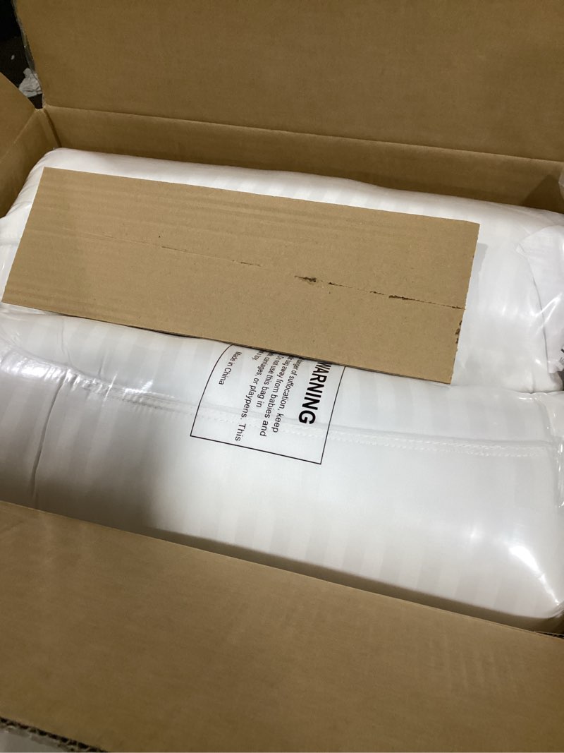 Condition photo showing Good Condition for beckham hotel collection bed pillows standard/queen size set of 2 - original soft down alternative pillow for sleeping - soft support for back, stomach or side sleepers queen / standard white
