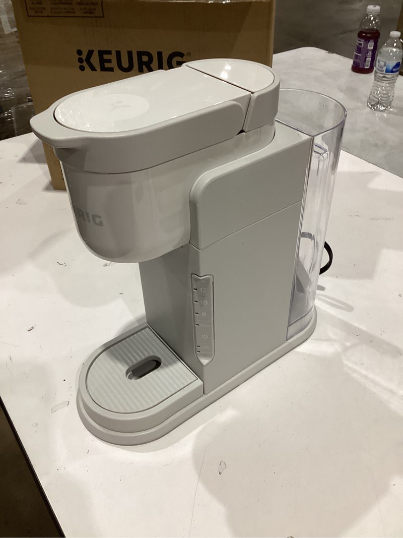 Condition photo showing Good Condition for keurig k-express single serve k-cup pod coffee maker, 3 brew sizes, strong button feature, 42oz removable reservoir, warm stone