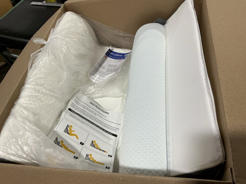 Condition photo showing New/Like New for ahpmeoa 3pcs wedge pillow set for after surgery, back pillow for bed sitting up, 10-in-1 foam wedge pillow for acid reflux & back pain relief, post surgery pillow for gerd & snoring, white white 3pcs