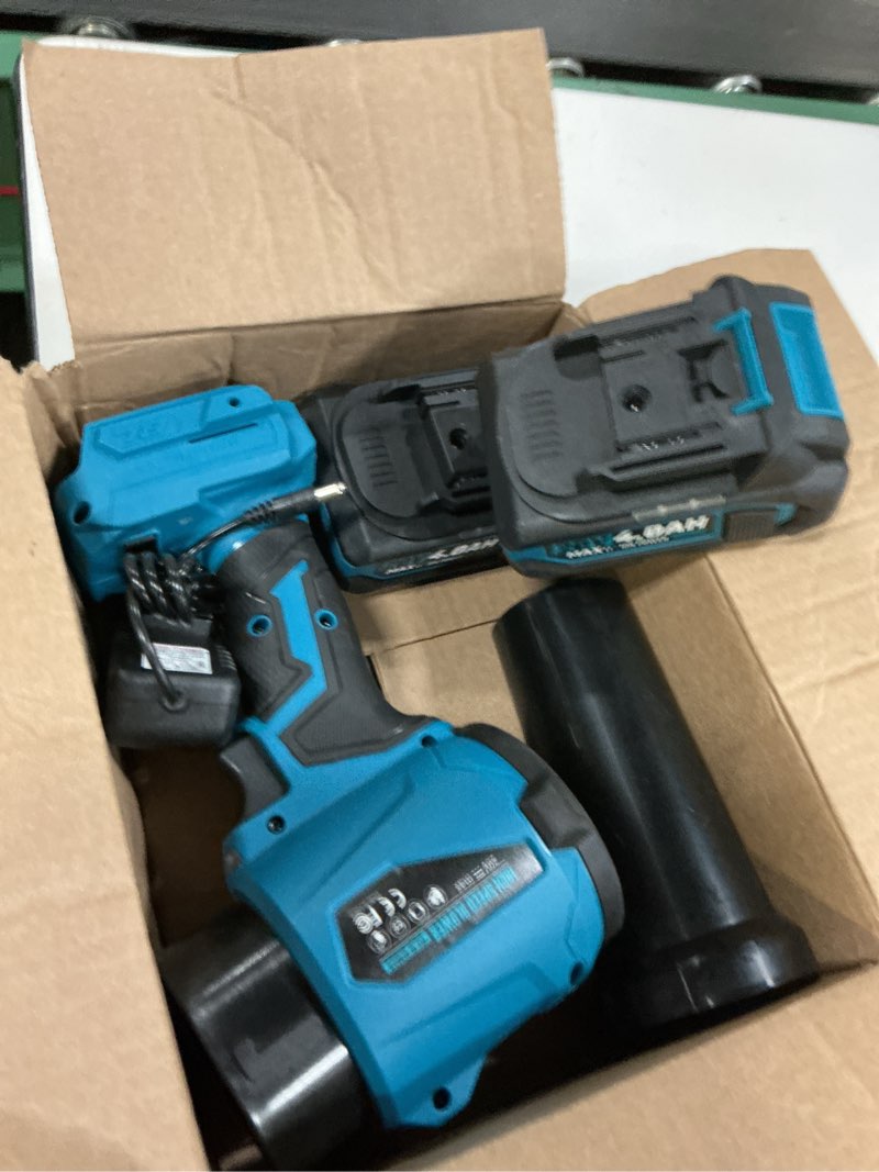 Condition photo showing Good Condition for vervewave leaf blower with 2 x 4.0ah battery and charger, 20v cordless blower for lawn care, & house cleaning, 980,000 rpm jet blower, extended nozzle & earbuds included, blue