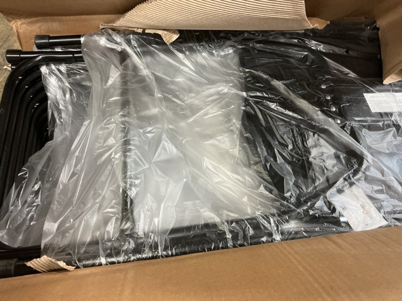 Condition photo showing Good Condition for VINGLI 10 Pack Black Plastic Folding Chair, Indoor Outdoor Portable Stackable Commercial Seat with Steel Frame 350lb. Capacity for Events Office Wedding Party Picnic Kitchen Dining