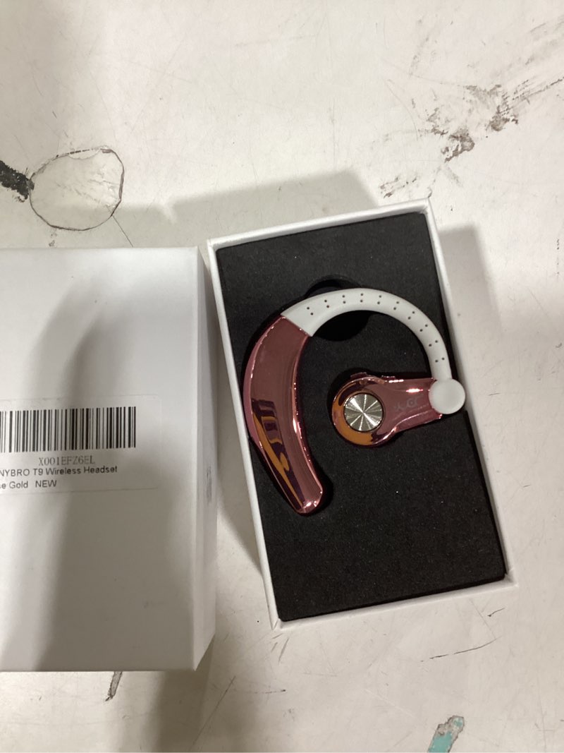 Condition photo showing Good Condition for Wireless Headset with Mic,Unmatched Comfy Wireless Earbud w/ 8 Hrs, HiFi Sound Cell Phone Earpiece Hands Free Headphone Compatible with Android/iPhone/Smartphones/Laptop, Rose Gold