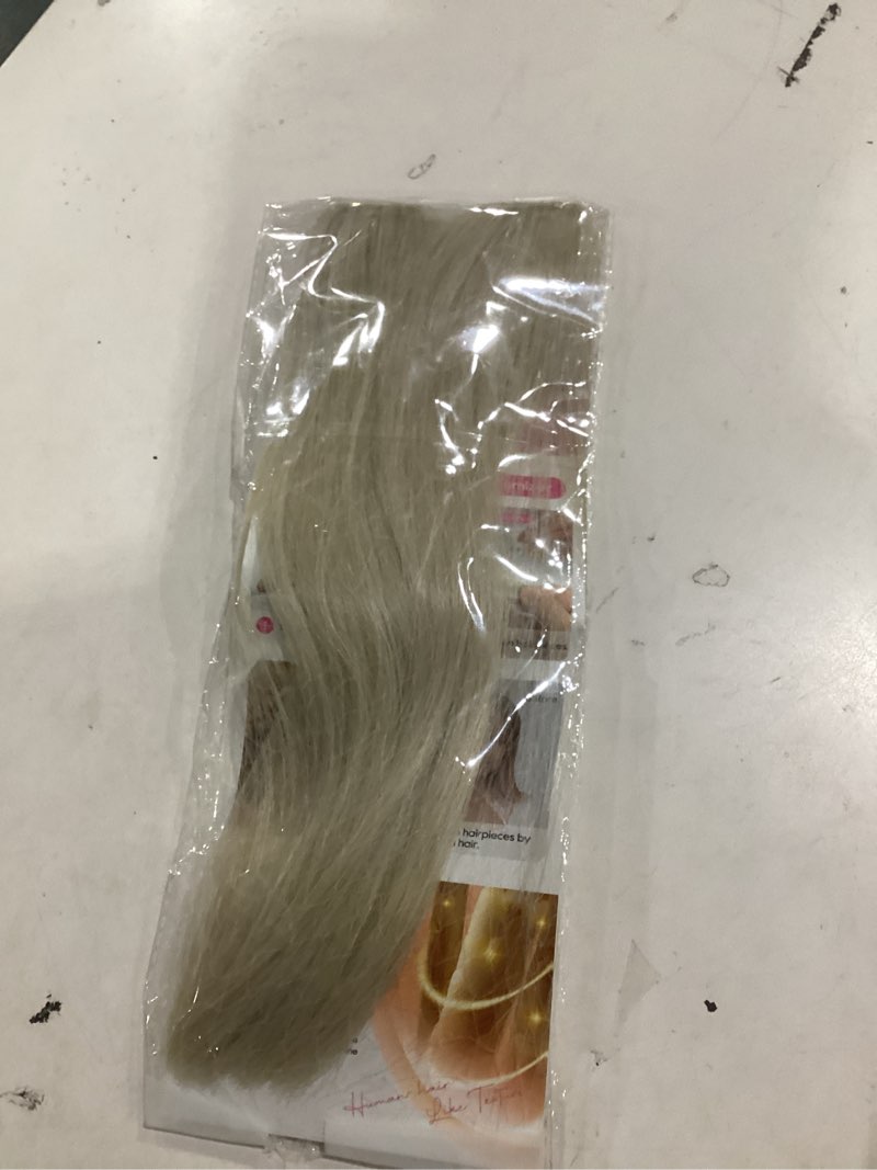 Condition photo showing Good Condition for reecho clip in hair volumizer, 2pcs 12 inch short thick clip in hairpieces adding extra volume hair extensions for women - ice platinum ice platinum 12 inch(pack of 2)