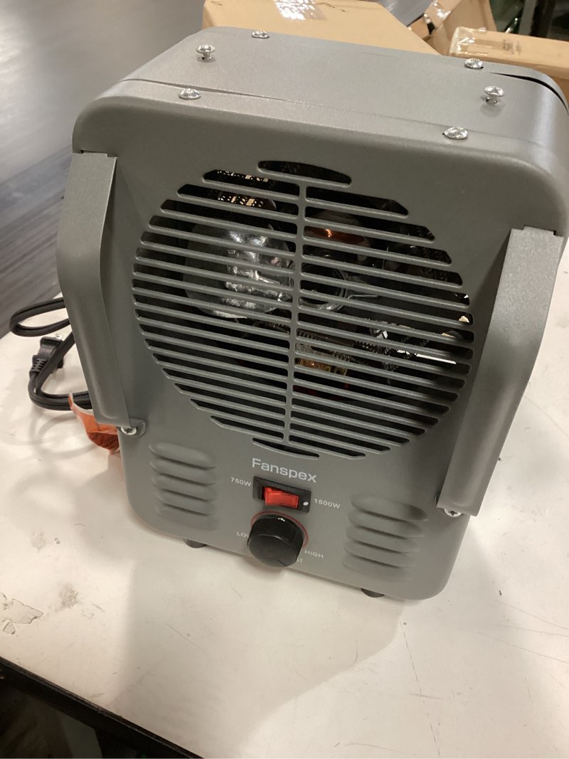 Condition photo showing Good Condition for Portable Space Heater, 1500W/750W Electric Milk-house Heaters for Indoor Garage Workshop Greenhouse Bathroom Use, Adjust Thermostat with Overheat and Tip-Over Protection