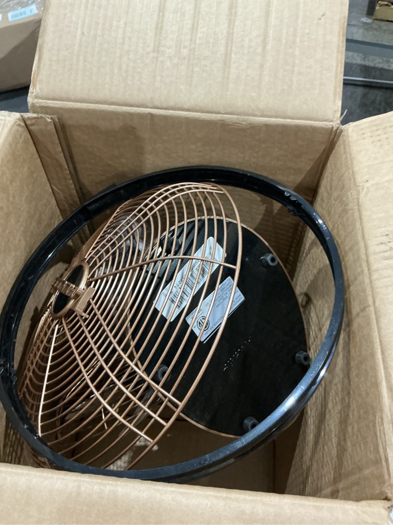 Condition photo showing As Is for vornado silver swan alchemy oscillating vintage fan, gunmetal, medium gunmetal medium