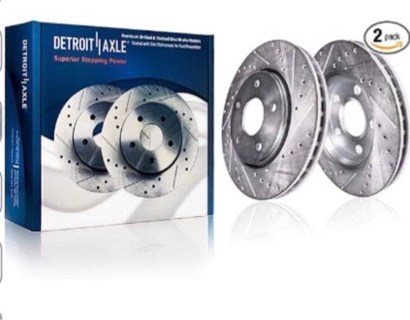 Condition photo showing Good Condition for detroit axle - rear brake rotors for nissan maxima 350z 370z infiniti g35 g25 g37 ex35 m35 m45 qx50 ex37 q40 replacement drilled & slotted disc brakes rotors: 12.13" inch rotor s-31387x2/kit