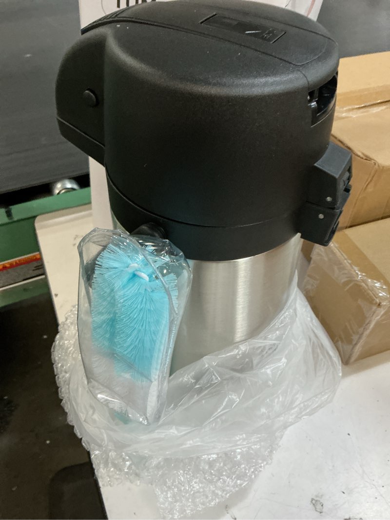 Condition photo showing Good Condition for tomakeit airpot coffee dispenser thermal with pump,3l/102 oz insulated stainless steel large airpot coffee carafe lever action for hot/cold water,thermal carafe for hot cocoa for parties lever pumps with hang tag