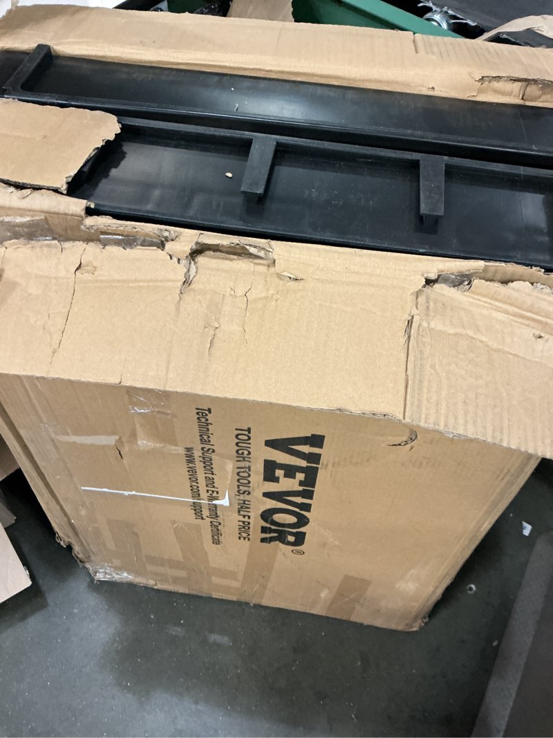 Condition photo showing Good Condition for vevor utility service cart, 2 shelf 550lbs heavy duty plastic rolling utility cart with 360° swivel wheels (2 with brakes), large lipped shelf, ergonomic storage handle for warehouse/garage/cleaning