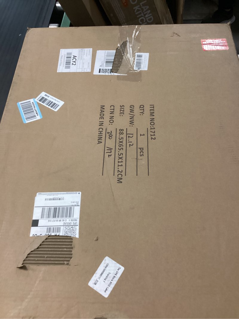 Condition photo showing New/Like New for 360° foldable grid wall panel, three 6' x 4.25' ft double side gridwall display stand with notice board, heavy duty sturdy floorstanding wire grid rack, movable wheel for retail art craft fairs