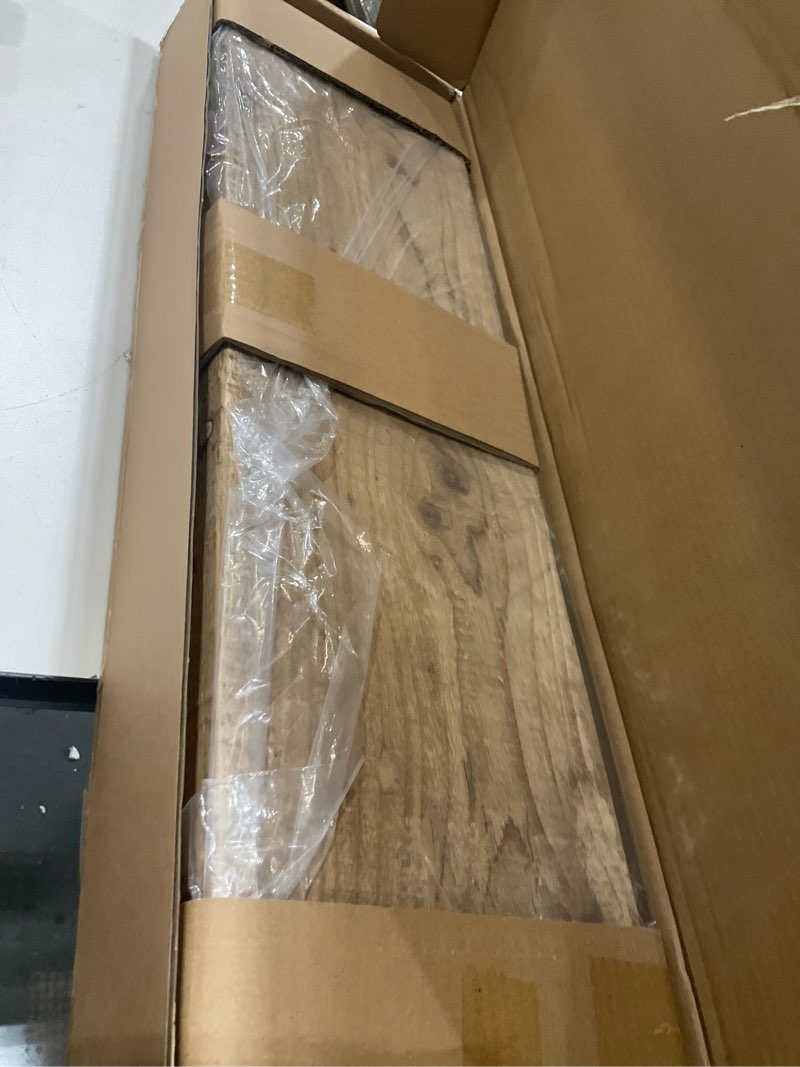 Condition photo showing New/Like New for Floating Shelves, 8 Inch Deep Rustic Solid Reclaimed Wood Wall Shelves for Storage, Wall Mounted Display Shelving with Invisible Heavy-Duty Metal Bracket, 24 Inch Width Set of 2, Natural