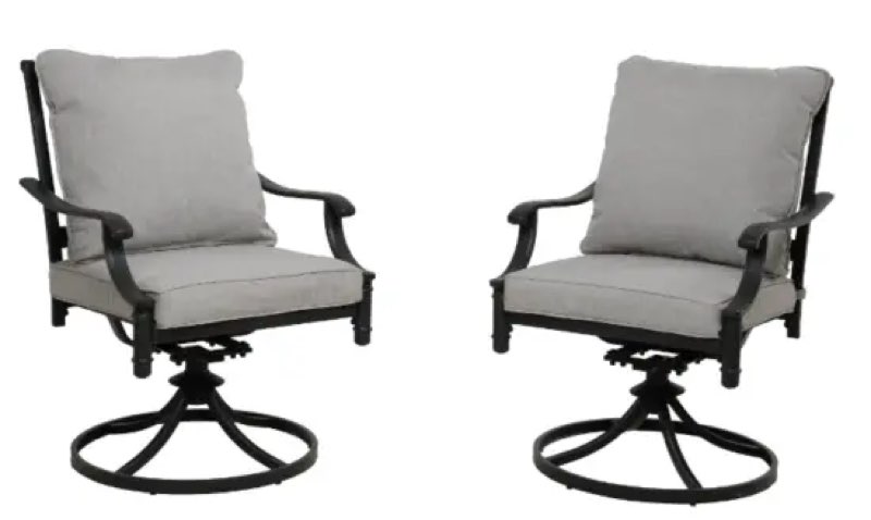 allen roth 5462131 Swivel Dining Chair Set Of 2 Pieces