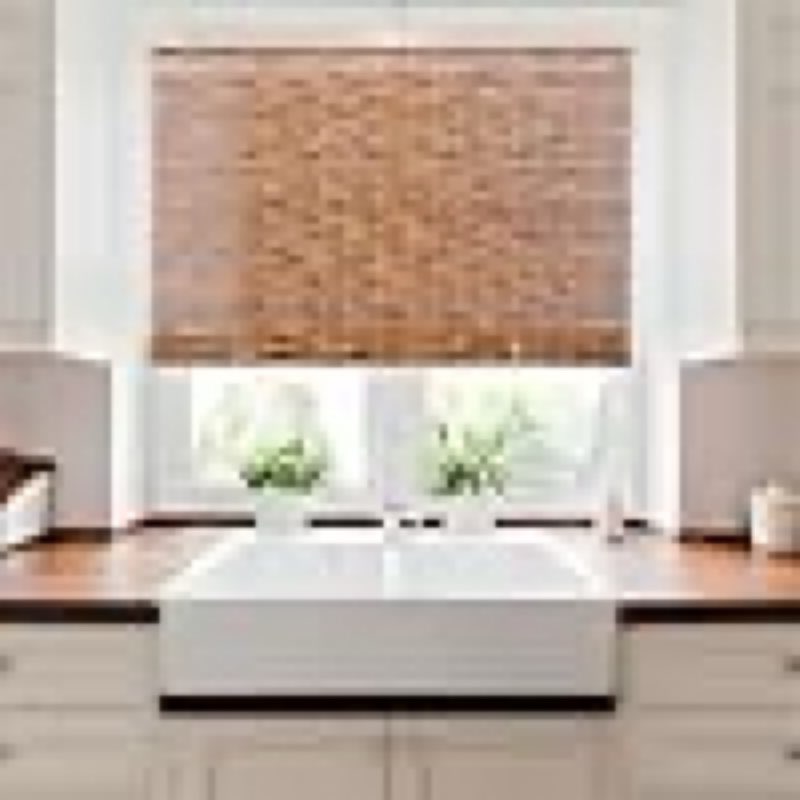 unknown size and brand similar to stock photo.. bamboo reed cordless light-filtering shades, manual roll-up roman blinds bamboo for indoor windows, reed shades for patios, palapas by forever bamboo coffee 72 in w x 72 in h