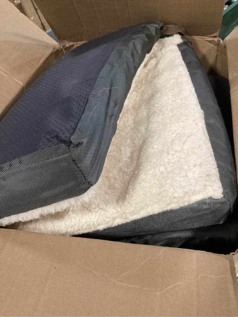 Condition photo showing As Is for Bedsure XL Dog Beds Large Sized Dog -Comfy Flat Extra Large Pet Beds with Removable Washable Cover, Orthopedic Egg Crate Foam Mat, Suitable for Pet Up to 100 lbs 44"L x 32"W x 3"Th Grey