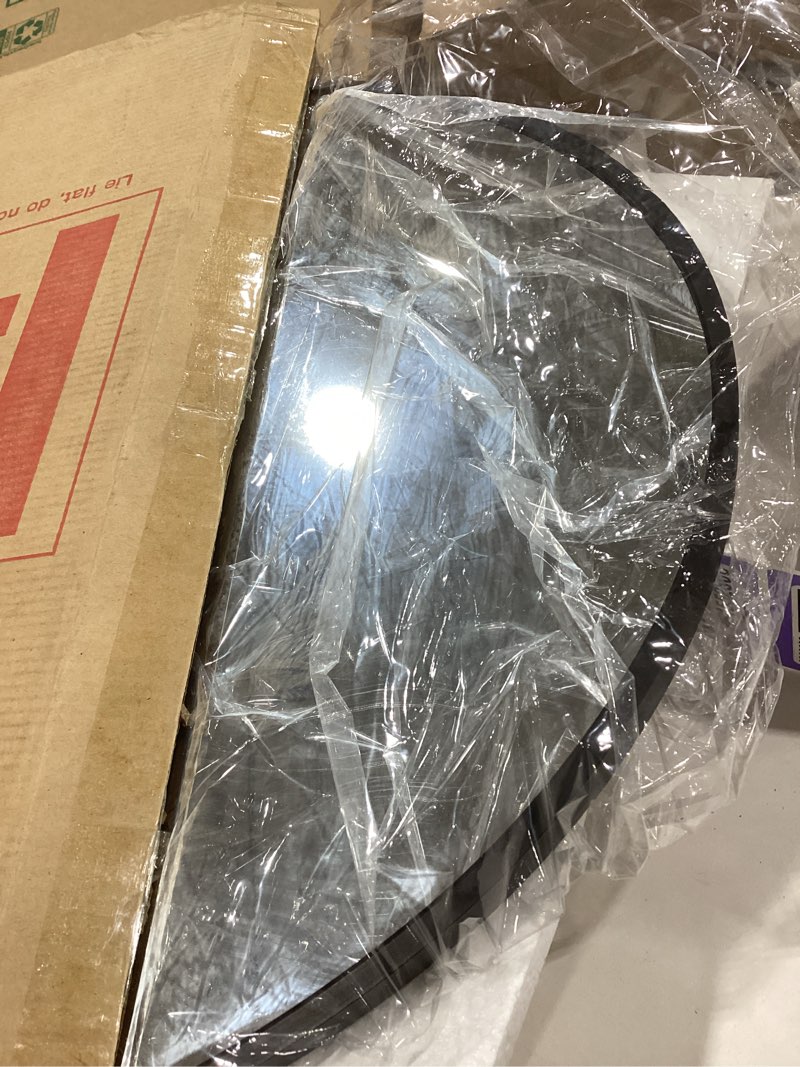 Condition photo showing Good Condition for Koonmi Black Oval Bathroom Mirror, 20"x28" Bathroom Vanity Mirror, Oval Mirror for Bedroom Living Room Entryway, Hangs Horizontal or Vertical Black 28"L x 20"W