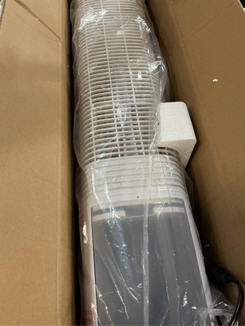 Condition photo showing New/Like New for pntck portable evaporative air cooler: 41" bladeless tower fans swamp cooler for bedroom, office, standing fans that blow cold air with 12h timer, 3 speeds, 4 modes, 20ft remote, 80° oscillating white
