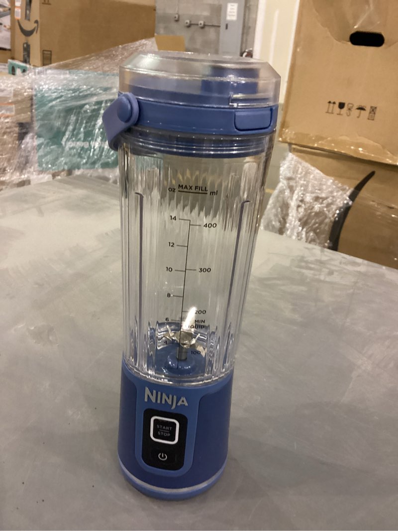 Condition photo showing As Is for Ninja BC151EM Blast Portable Blender, Cordless, 18oz. Vessel, Personal Blender-for Shakes & Smoothies, BPA Free, Leakproof-Lid & Sip Spout, USB-C Rechargeable, Dishwasher Safe Parts, Forest Green