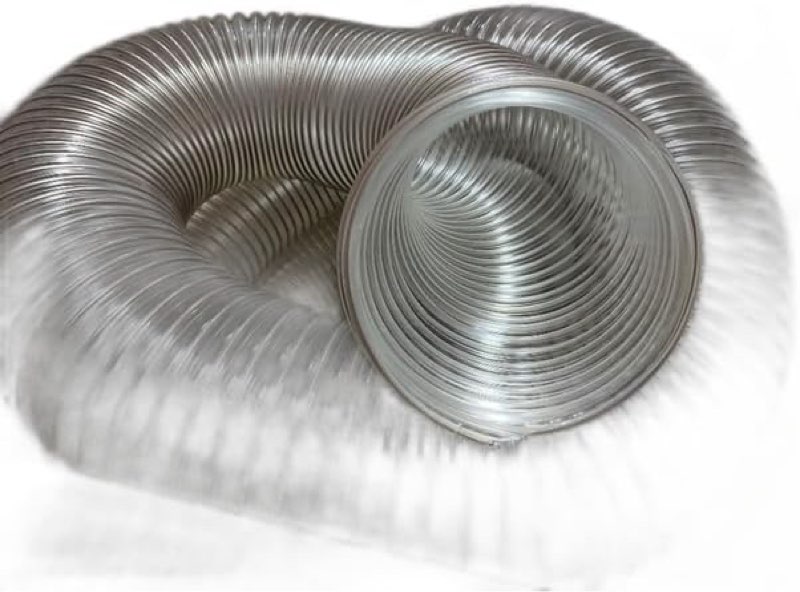 Flexaust 5 Feet of 6 Inch FLX-Thane MD Polyurethane Clear Flexible Leaf Vacuum Grass Catcher vac Hose