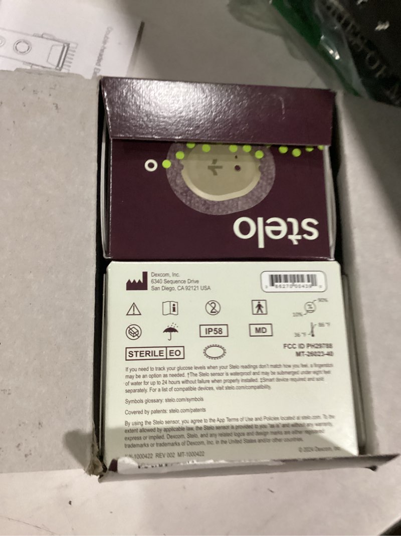Condition photo showing Good Condition for Stelo Glucose Biosensor & App by Dexcom - A Leader in Continuous Glucose Monitoring (CGM). 24/7 Tracking & Personalized Insights to Reveal Patterns. 2-Pack (Up to 15 Days Each). iOS & Android. 2 Biosensors