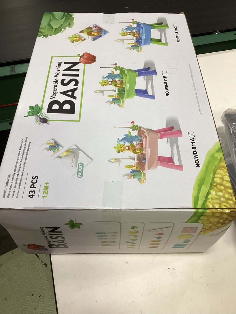 Condition photo showing New/Like New for water table for toddlers 1-3?water table with pump?role play sensory toys?toy kitchen sets for kids ages 4-8, play sink with running water & electric faucet?outdoor toys for toddlers 1-3(pink)