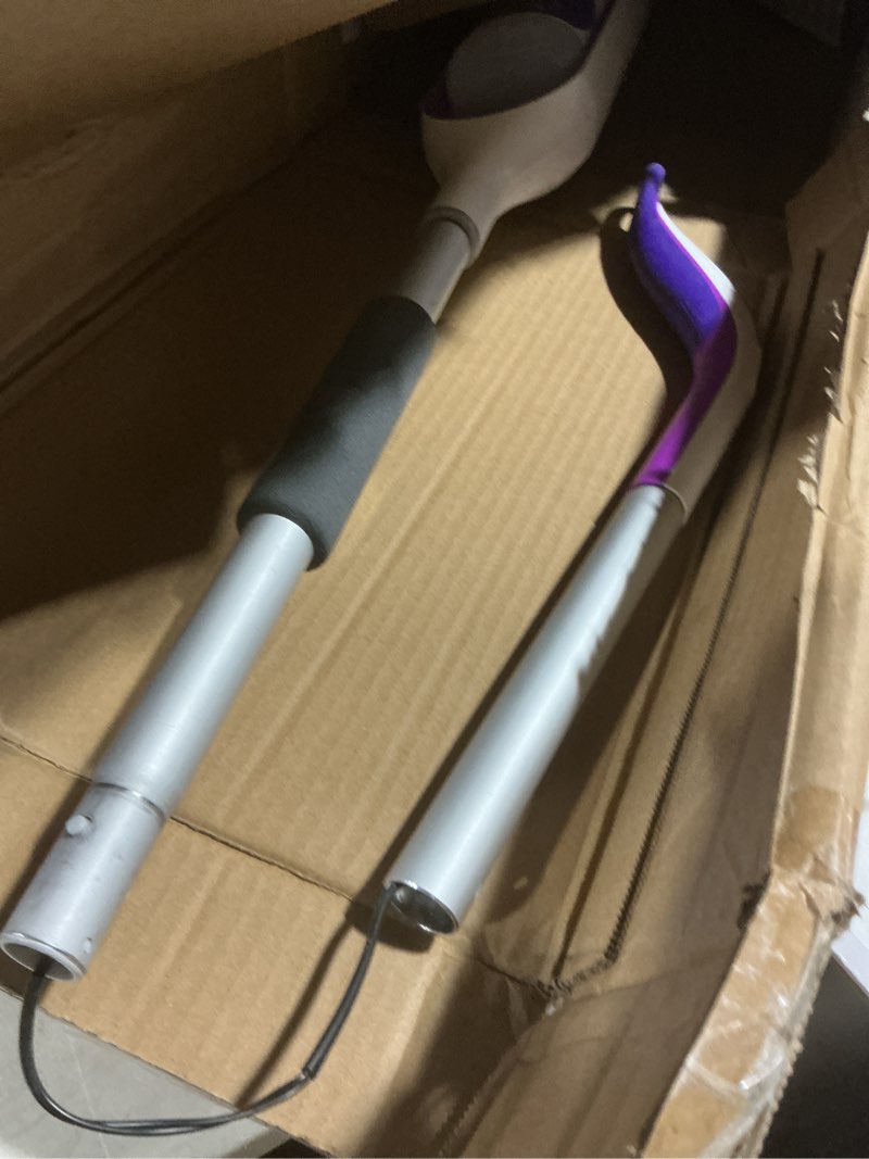 Condition photo showing As Is for Swiffer PowerMop Multi-Surface Mop Kit for Floor Cleaning, Includes PowerMop, 2 Mopping Pad Refills, 1 Cleaning Solution with Fresh Scent and 2 Batteries Purple and White