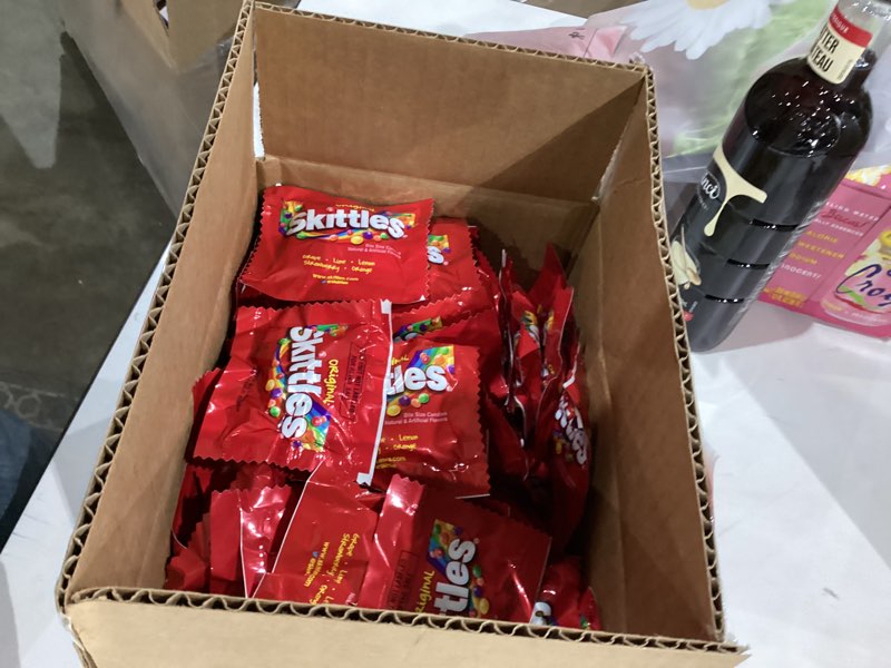 Condition photo showing New/Like New for SKITTLES Original Fun Size Summer Chewy Candy, 4LB Bulk Candy Box Original 4 Pound (Pack of 1)
