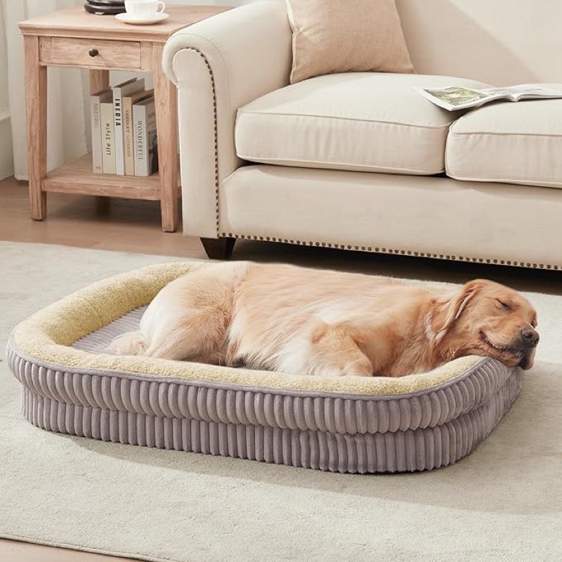 DEBANG HOME Orthopedic Dog Bed for Medium, Large Dogs Breeds, High Density Egg Crate Foam Dog Sofa B