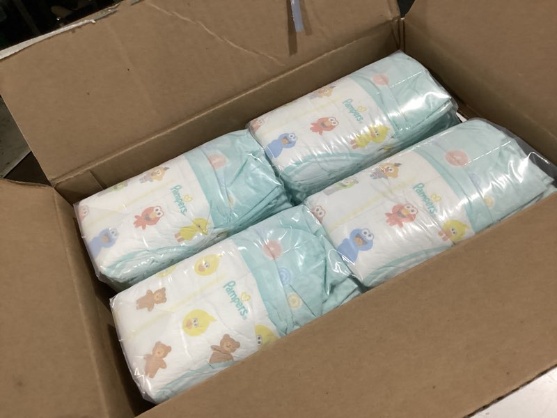 Condition photo showing New/Like New for pampers diapers - baby dry - size 1, 120 count, absorbent disposable infant diaper (packaging may vary) size 1 120