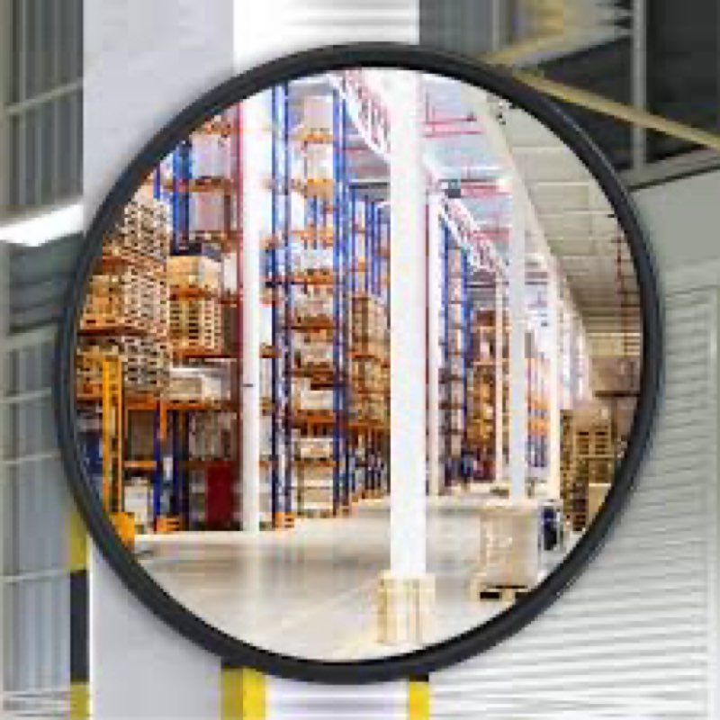 RELIANCER 18" Convex Security Mirror Curved Safety Mirror Adjustable Traffic Road Mirror Safety Corn