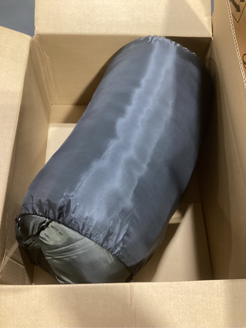 Condition photo showing As Is for Camping Blanket - Packable, Ultra Warm and Lightweight with Snap Button Backpacking Quilt, for Sleeping, Outdoors, Travel, and Indoor Use - Olive Green