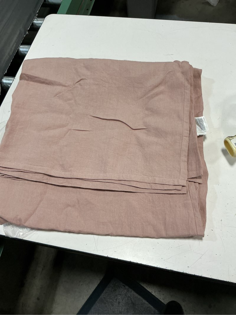 Condition photo showing As Is for quince european linen fitted sheet 1 piece full