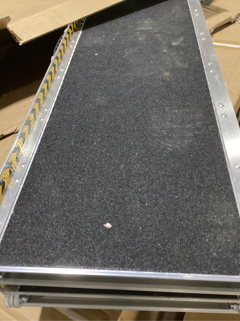 Condition photo showing Good Condition for vnn portable wheelchair ramp 8ft, seamless non-slip aluminum ramps for wheelchairs for home, handicap wheelchair ramps for home steps, aluminum loading dock plates aluminum 8ft (usable height 8-24 inch)