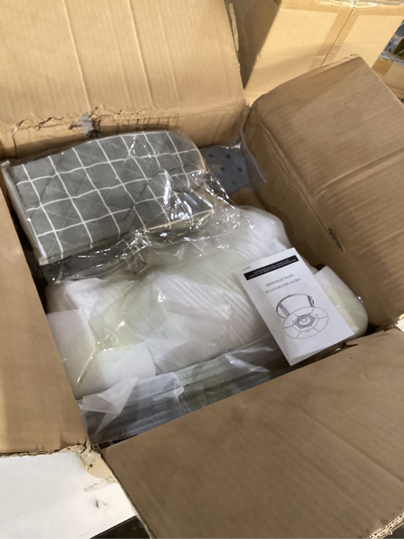 Condition photo showing New/Like New for Heat Deflector Fit for Solo Stove Yukon 27”, 304 Stainless Steel Heat Diffuser for Yukon Fire Pit with Grill Gloves & Fix Hoop, Capture and Redirect Warmth, Camping Accessory Deflector for Ranger 27"