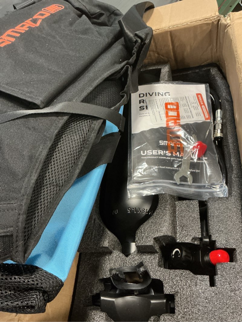 Condition photo showing Good Condition for smaco s700 plus mini scuba tank reusable diving lung air tank 1.9l s700plus-b-black