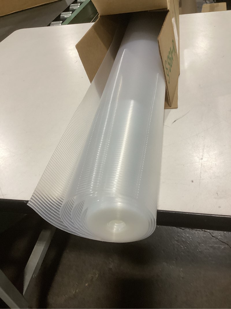 Condition photo showing As Is for Shelf Liners 24 inch x 20 ft Shelf Liners for Kitchen cabinets nonstick Shelf Lining Drawer Mats EVA Protector for Cupboard (Clear Ribbed,24 inch x 20 ft) Clear Ribbed 24"W x 240"L