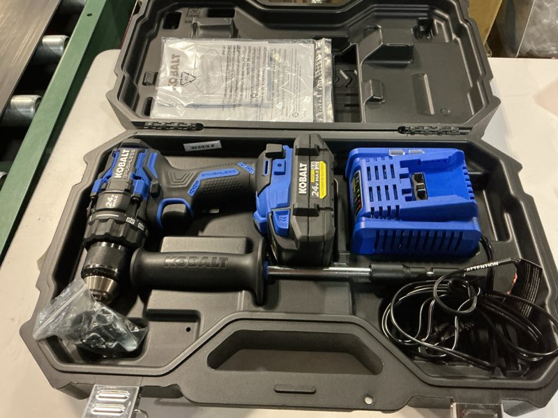 Condition photo showing Good Condition for obalt xtr 24-volt 1/2-in keyless brushless cordless drill ( 1 -batteries included, and charger