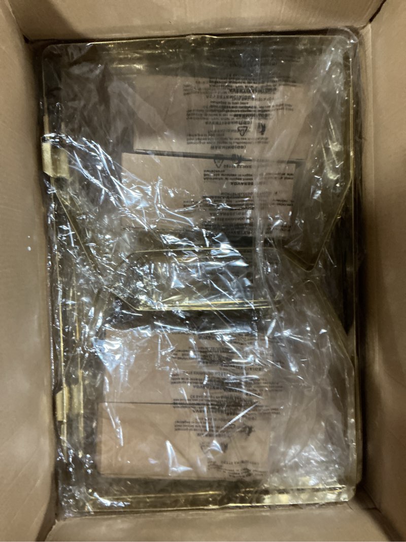 Condition photo showing Good Condition for Chafing Dishes for Buffet 4 Pack, 8QT Stainless Steel Chafing Dish Buffet Set, Elegant Gold and Silver Colors Warmers Sets,Sturdy Food Warmers 4 Pack Gold