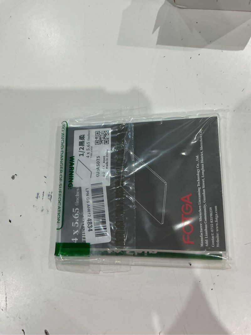 Condition photo showing As Is for foto4easy black diffusion filter 1/2 mist cinematic effect lens filter 4"x5.65" 1/2 black mist filter