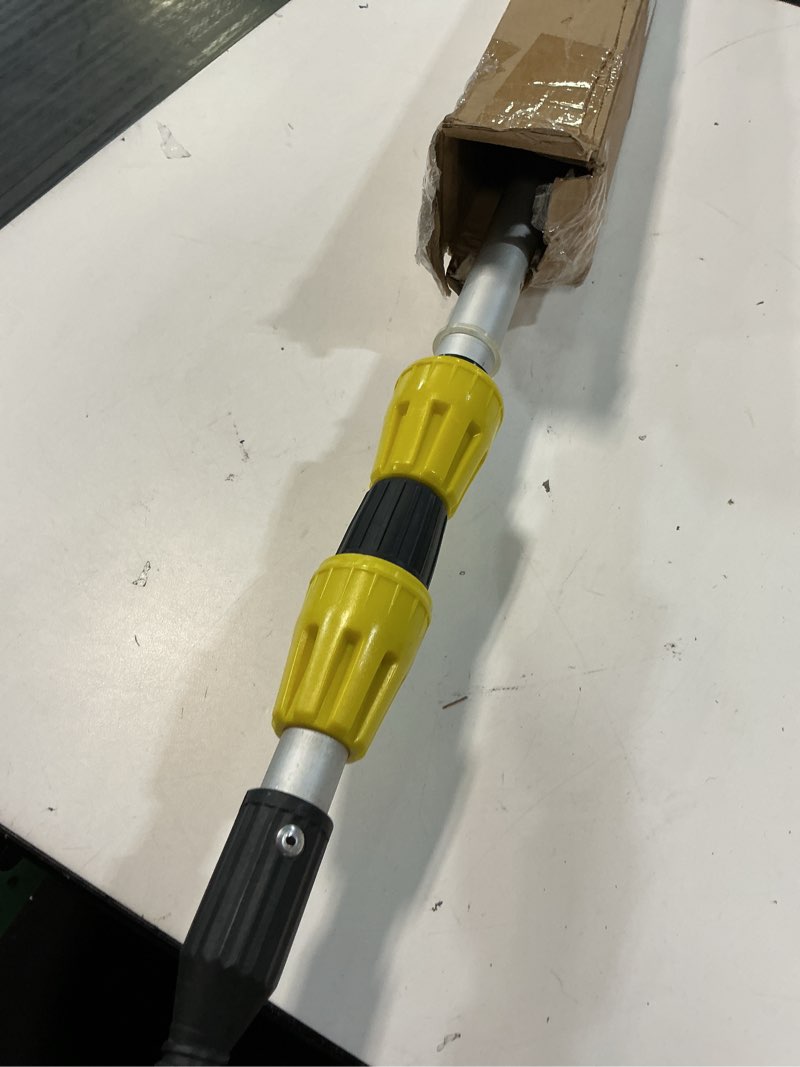 Condition photo showing Good Condition for buyplus 16ft telescopic gutter cleaning tools from the ground, long reach gutter cleaner wand with hose attachment, rain gutter cleaner tool with extension pole for 2nd story house