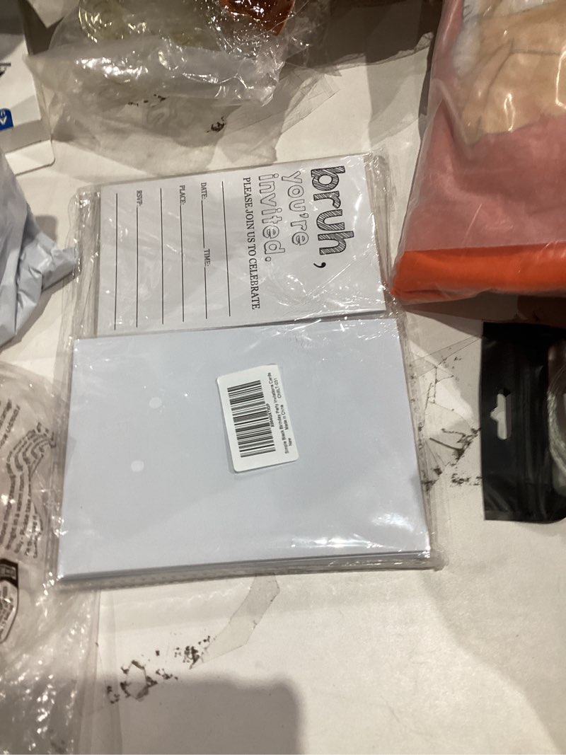 Condition photo showing New/Like New for Simple Black Birthday Party Invitations, Party Invitations Card for Boys (30 Cards & 30 Envelopes)